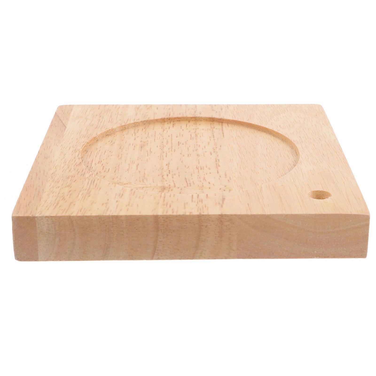 Beige Square Table Lamp Base Wooden Table Lamp Base for Home