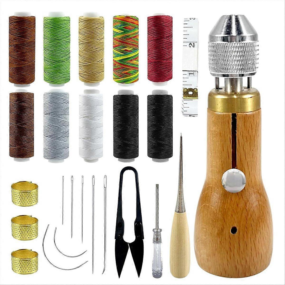 27pcs Sewing Cone Set, Leather Stitching Cone Set Hand Sewing Tools