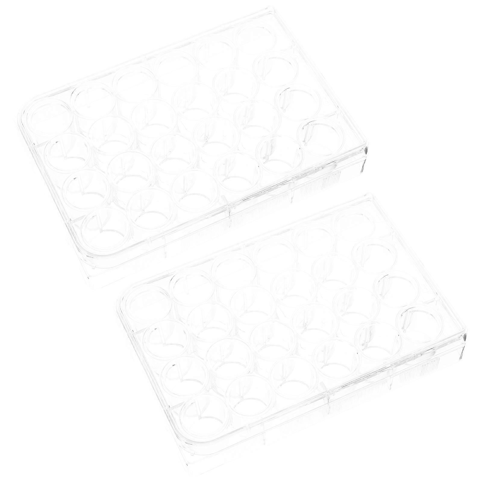 2Pcs Cell Culture Plates for Laboratory Use High Precision Plastic Petri Dish