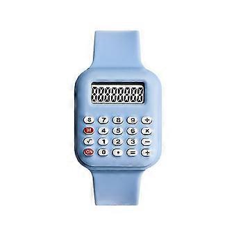 Calculator Electronic Watch Digital Screen Display Watch Student Wrist Watch with Removable Strap