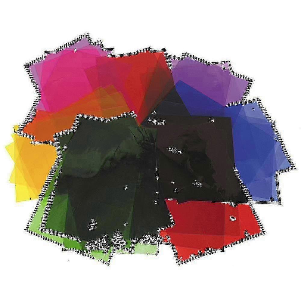 A4 Coloured Cellophane Sheets For Crafts - 48 Sheets
