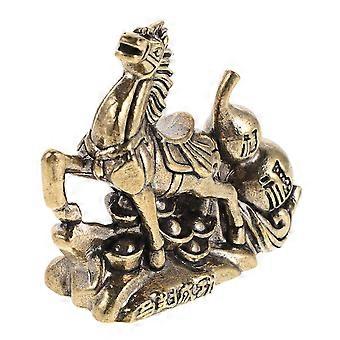Mini hestefigurer: Små messinghesteskulpturer - Festgaver til månenytåret 2026 - Feng Shui kinesisk stjernetegnstatue til skrivebordsdekoration, instrumentbræt i bilen