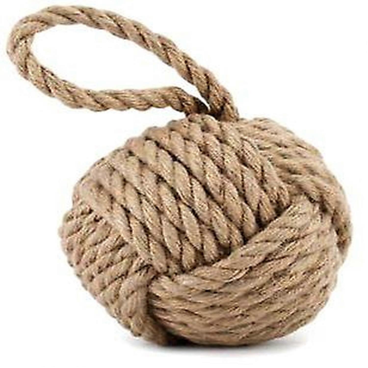 Nautisk viktad naturlig repboll dörrstopp