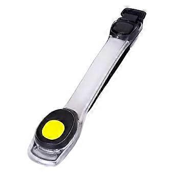 Bracelet de sécurité LED portable, bracelet en silicone réfléchissant avec lumière clignotante brillante pour activités nocturnes en extérieur, jaune