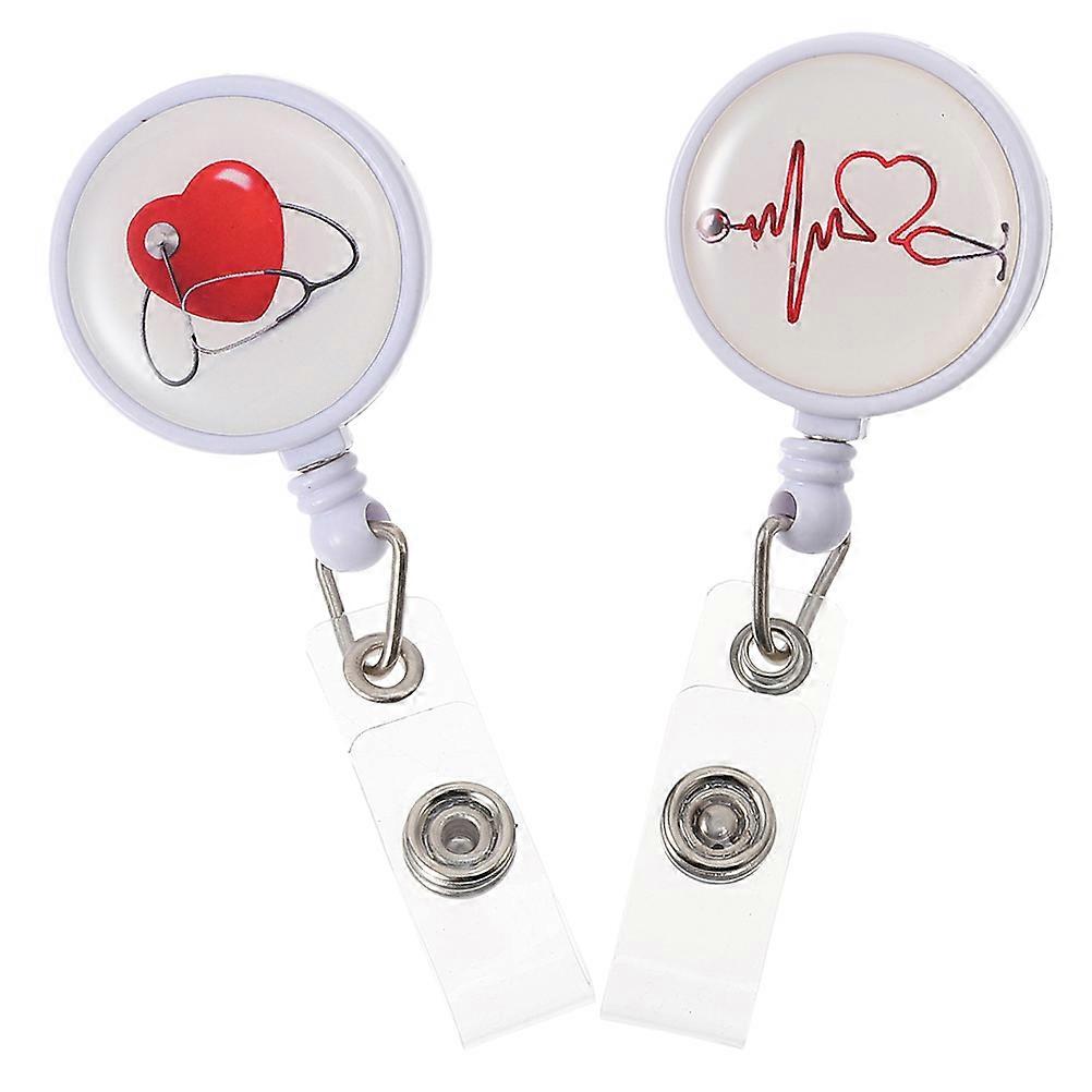 Retractable Nurse Badge Holder Clips with Multi-Function Use 2Pcs