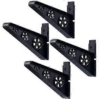 Supporto da parete per skateboard, 2 pezzi, colore nero.