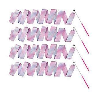 Ribbons Gymnastics Streamers for Kids 4Pcs Dancing Wands