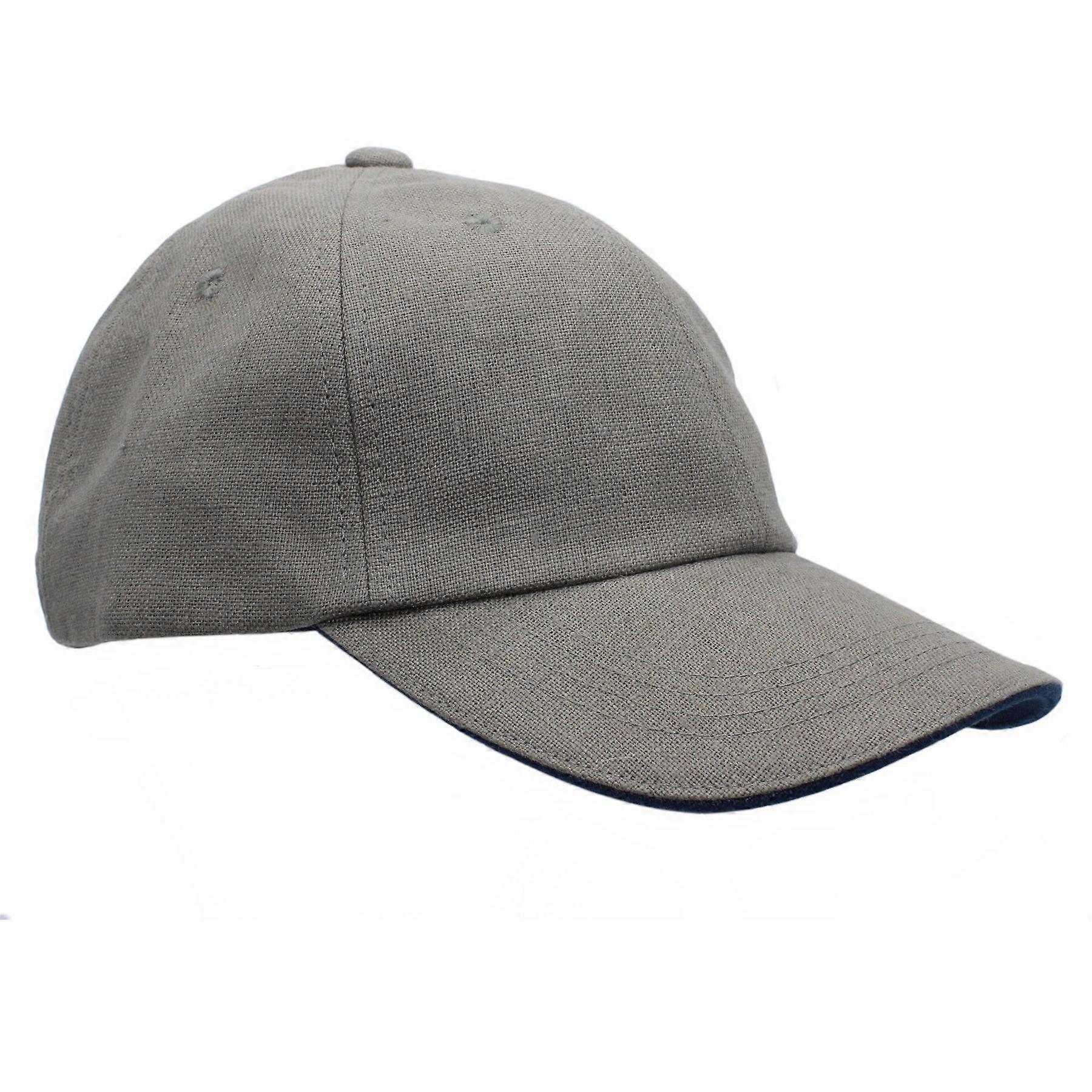 Dromore Irish Linen Baseball Cap ZH287 Stone