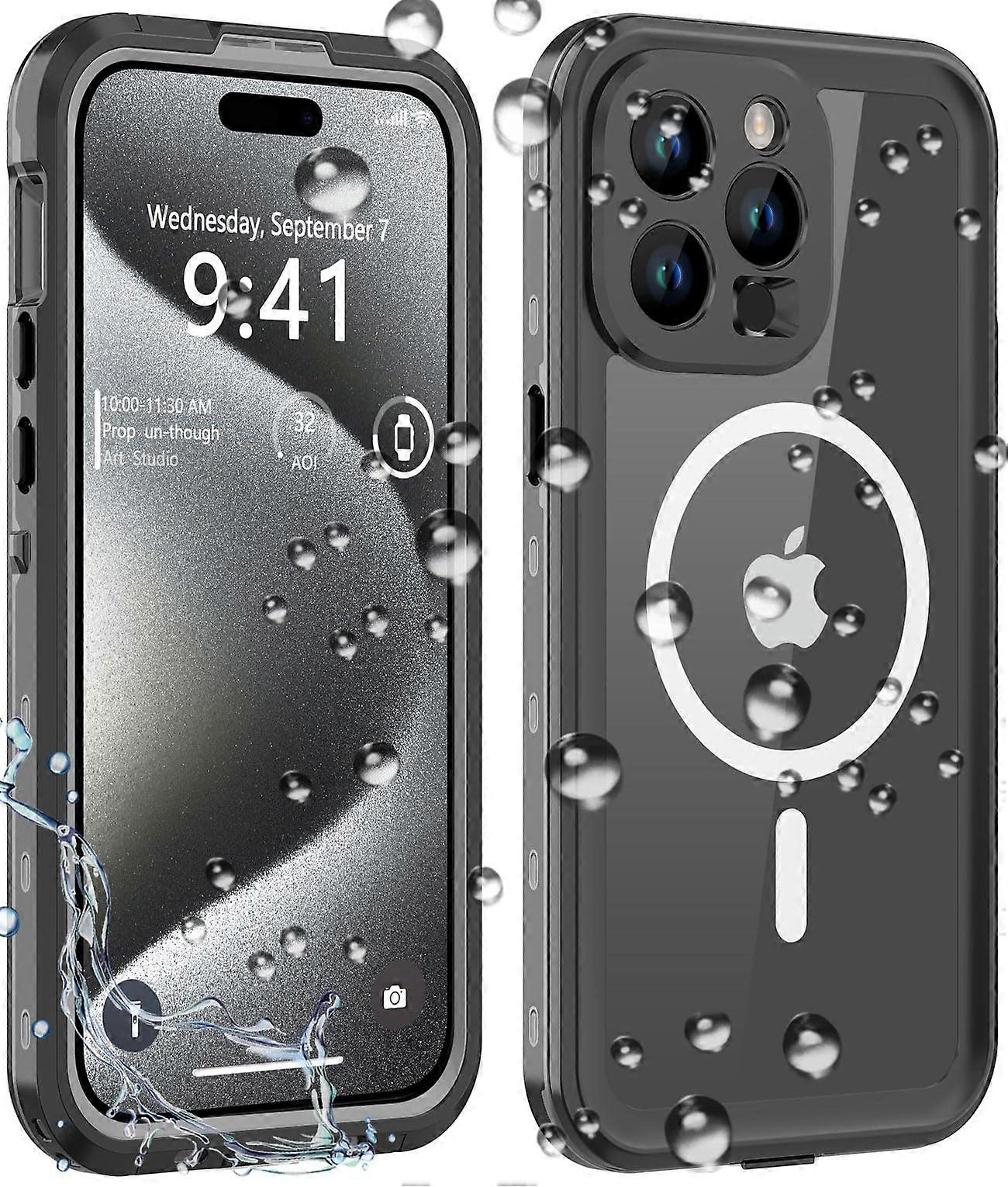 Shockproof Waterproof Case Compatible with iPhone 15 Pro Max
