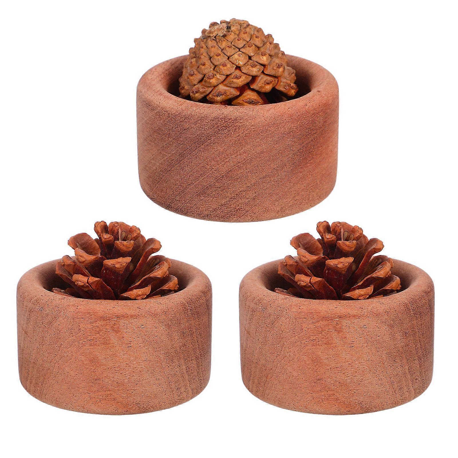 Light Brown Wood Diffuser for Essential Oils 3Pcs Portable Aromatherapy