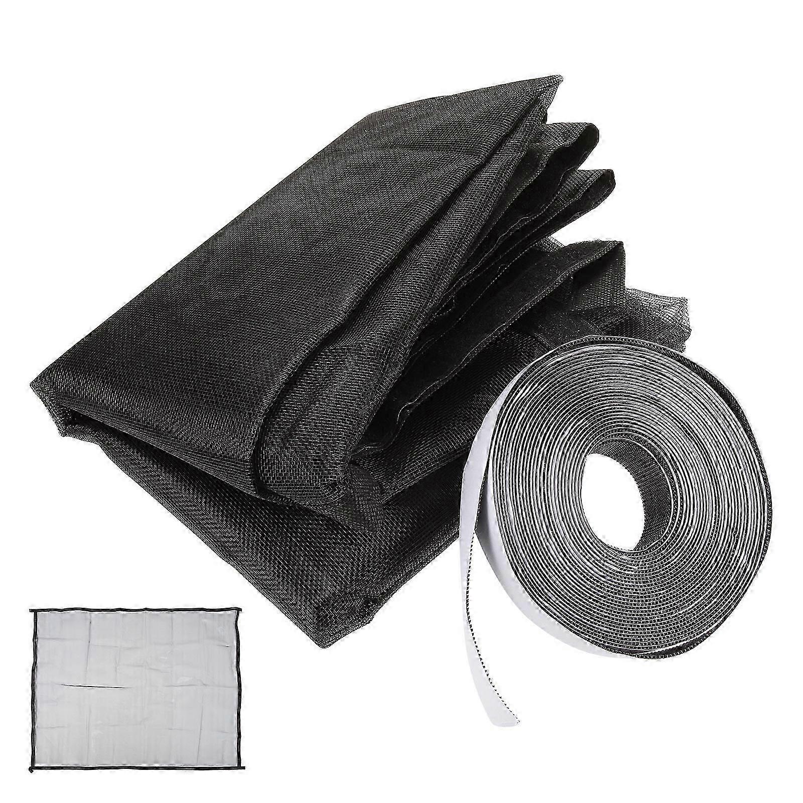 Adhesive Mosquito Proof Screen Window Nylon Mesh for Window Replacement 1Set