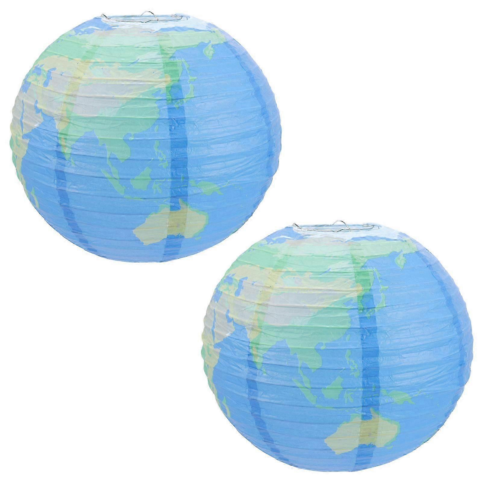 Blue Paper Lanterns | Hanging Decorations | 6Pcs
