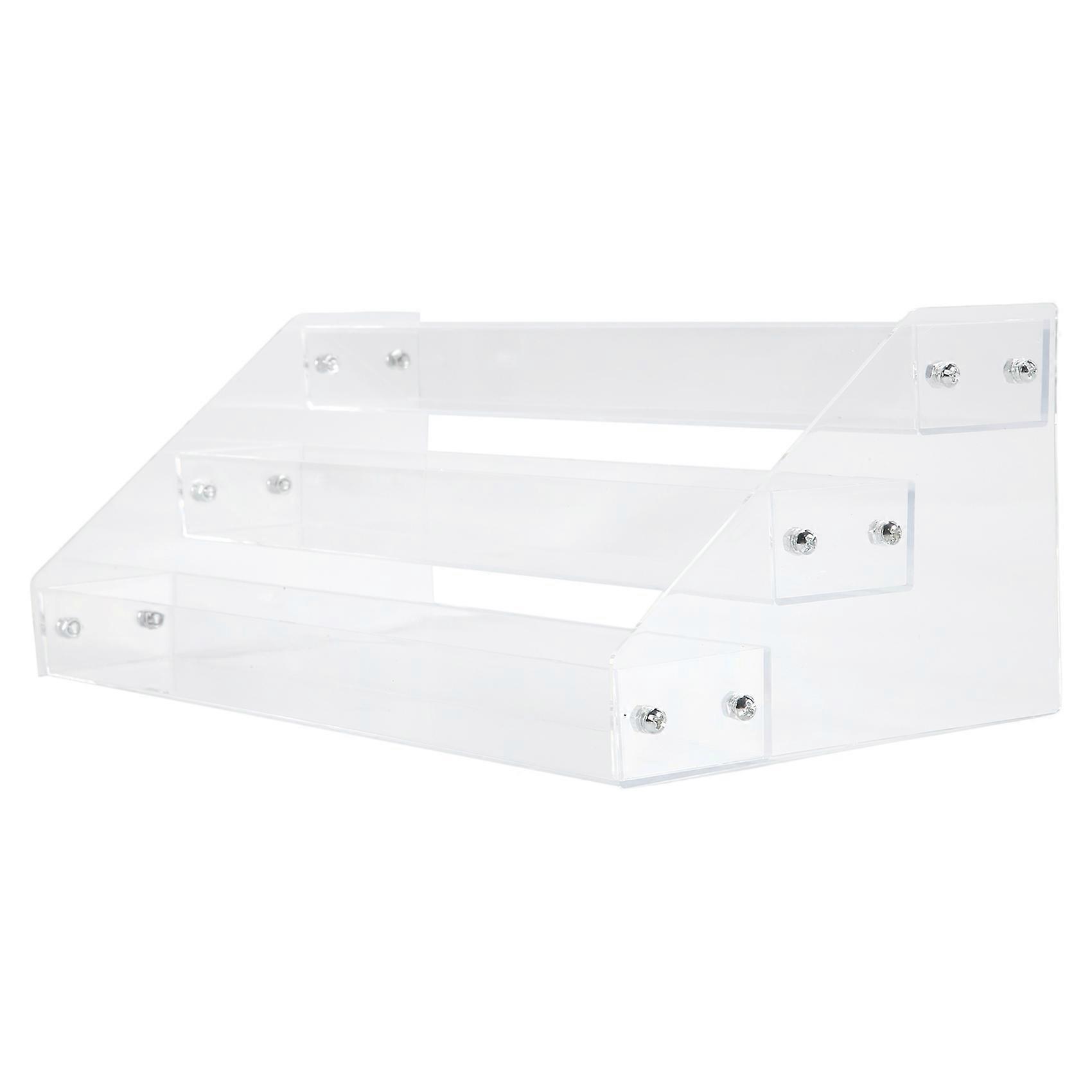 3 Tier Clear Acrylic CD Holder Cascading CD Storage Rack