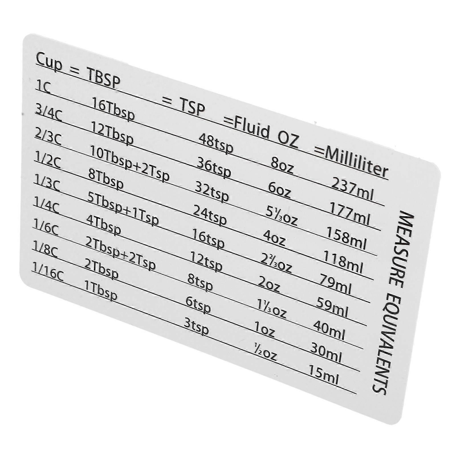 Magnetic Kitchen Conversion Chart Professional Measurement Refrigerator Magnet