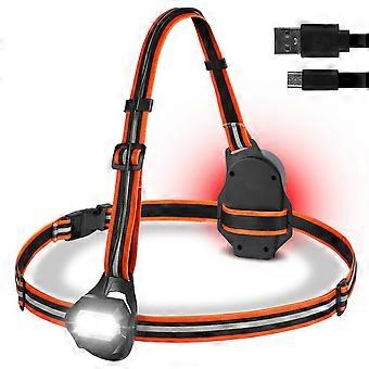 WEST BIKING YP0701305 Outdoor Sport LED-licht IPX4 Waterdicht Nacht Hardlopen Fietsen Waarschuwing Borst Ba