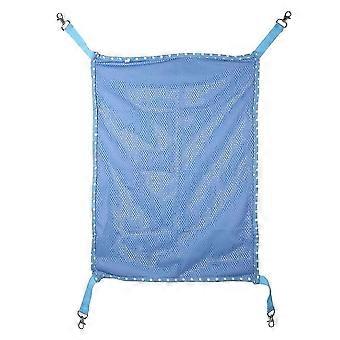 Niedliche kleine Haustier-Katzenkäfig-Hängematte, weicher, schlechter Stuhl, zum Aufhängen, für Kätzchen, Welpen, Frettchen, Tierruhe, Blau, L