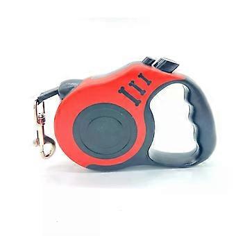5M Red Leash for Small Dogs and Cats - Automatic Retractable - Durable - Nylon