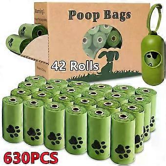 Pet Biodegradable Trash Bag Dog Poop Bags Bulk Biobase Scented Poo Bag 42Rolls
