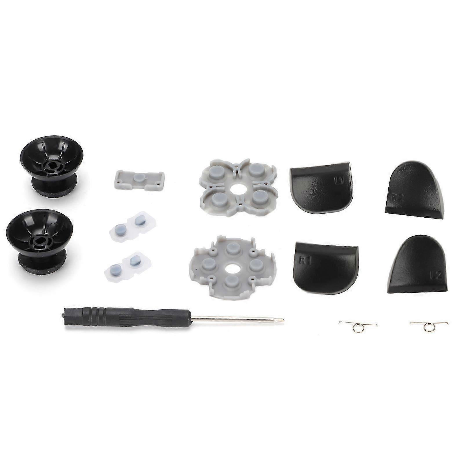 Controller Replacement Kit for PS5 Handle Conductive Rubber Pad Rocker 3D Plastic Cap L12 Replacement Buttons Set
