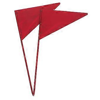 Portable Red Triangle Iron Flags for Marking 6Pcs Set