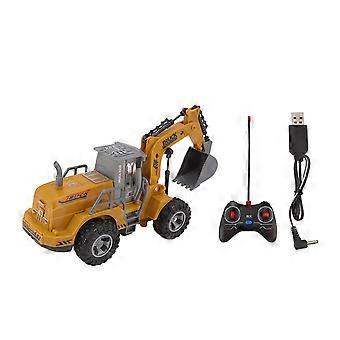 Escavatore giocattolo con controllo wireless Elettrico con ricarica USB wireless Veicoli da costruzione giocattolo per bambini giallo