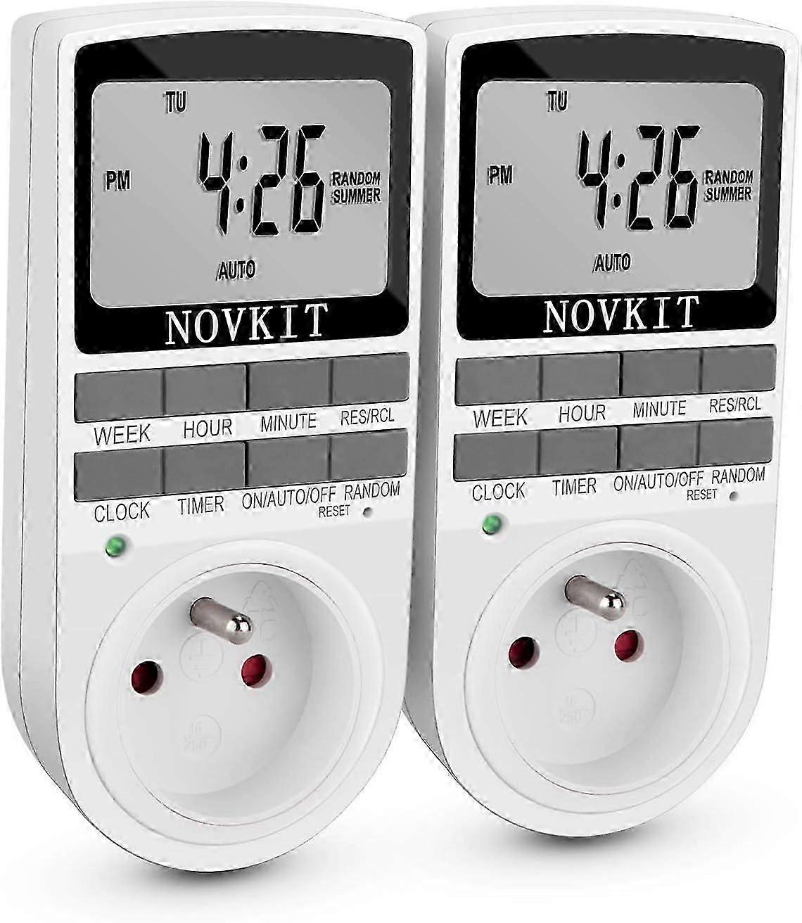 Electrical and Digital Socket Timer, Digital Socket Timer with Anti-Theft Mode and Large LCD Display
