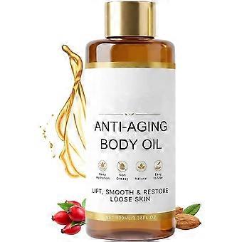 Anti-Aging-Körperöl, straffendes Körperöl für faltige Haut, leichte und nicht fettende Formel auf pflanzlicher Basis, schnell einziehende Feuchtigkeitspflege für den ganzen Körper, 100 ml