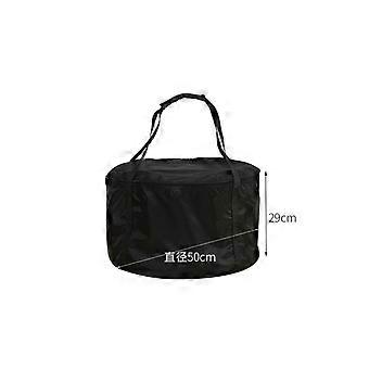 Compatible outdoor camping grill pan storage bag, multi-functional portable tote bag, tableware storage bag, black > diameter 50 * height 29cm