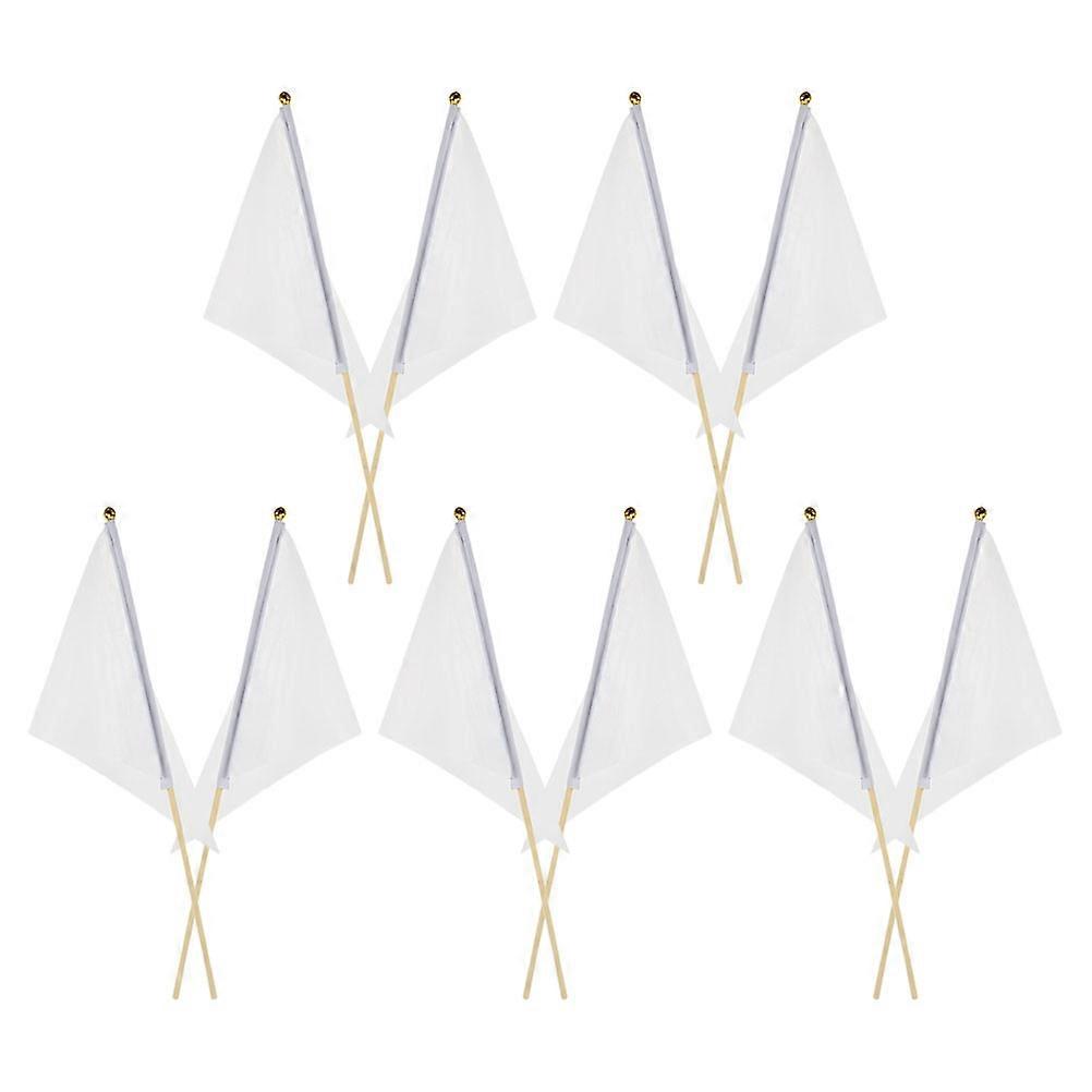 Marking Flags Garden Triangular Flags for Landscaping 10Pcs Durable White