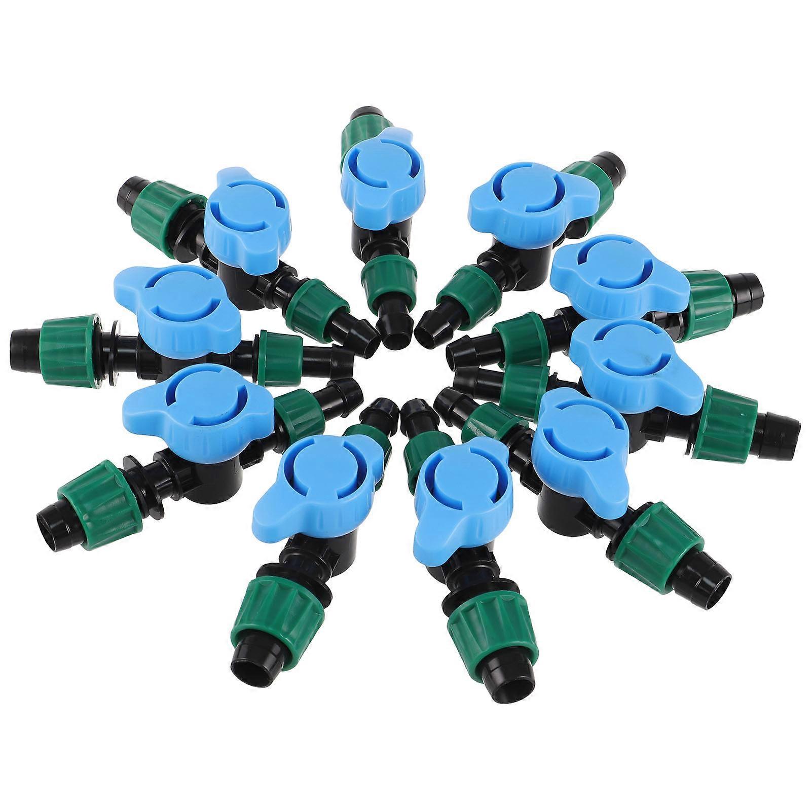 10Pcs Irrigation Valve Double Lock Cap Valves Irrigation System Part Replaceable Irrigation Valve