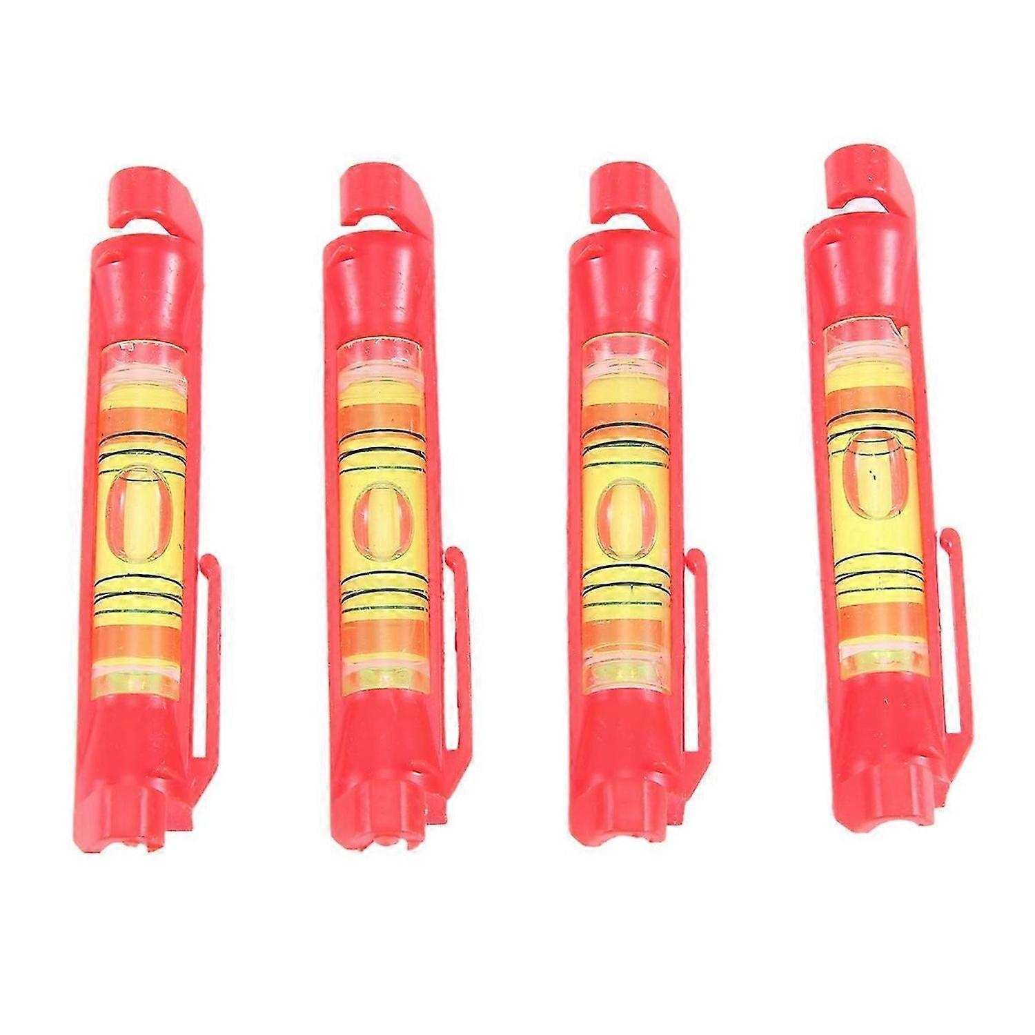4Pcs String Level Hanging Line Bubble Levels (Red)