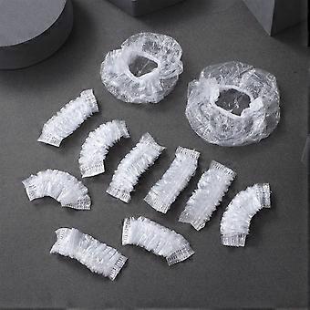 Couvre-oreilles jetables en plastique PE pour la douche, le shampoing et la teinture capillaire, 200 pièces