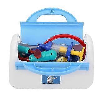 13pcs Doctor Pretend Playset Sound Light Role Play Toy with Carrying Case Gift for Toddler KidDoctor Tool Toy,x,L