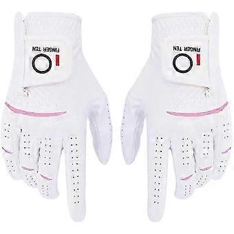 Sunrain Damen Golf Regenhandschuhe Paar Beide Hände, Nass Heiß Kühler Griff, Passform Klein Mittel Groß XL 2XL