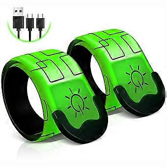Wiederaufladbarer Sicherheits-Armgurt für Outdoor-Sportarten, Nachtlauf-Armband, LED-Licht-Armband, Fahrrad-Sicherheits-Beinwarnarmband