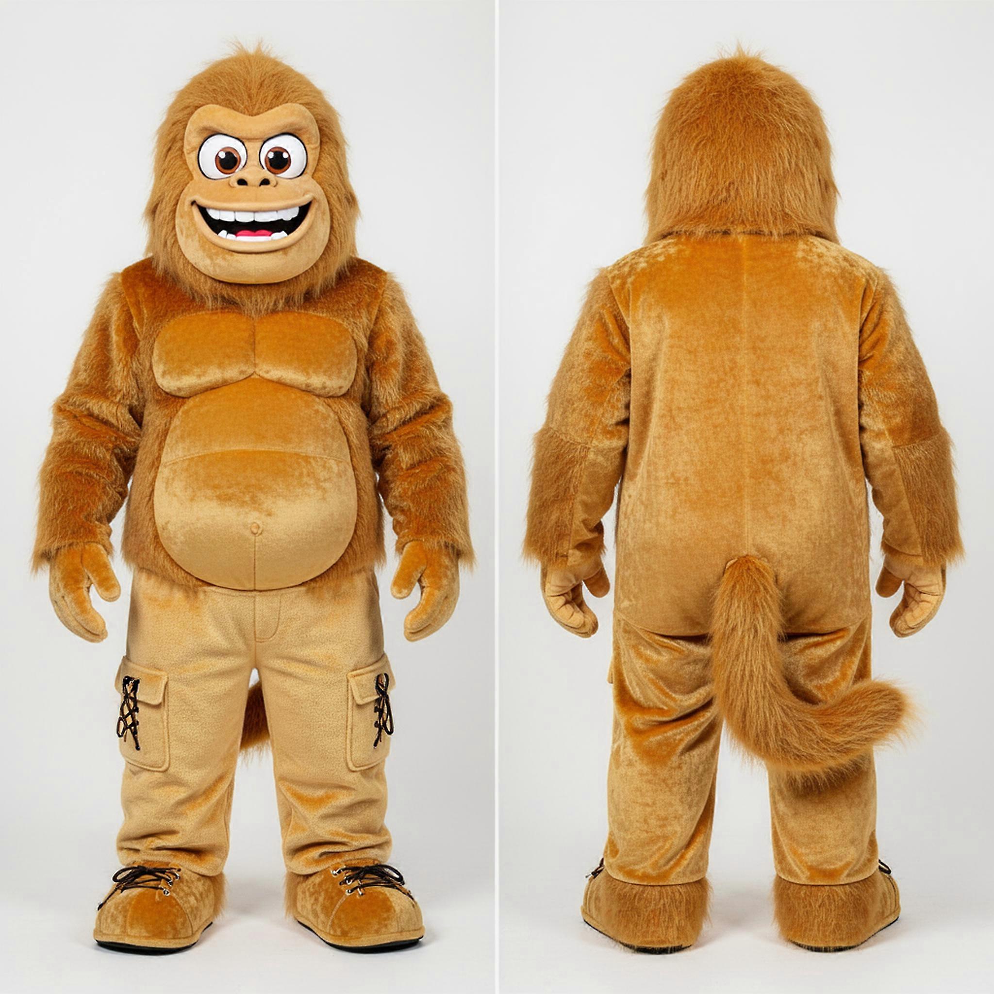 MASTICOT Golden Plush Sasquatch Mascot