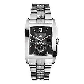 Gc Gents Qwodra Silver-Tone Stainless Steel 36mm Dress Watch X62002G2
