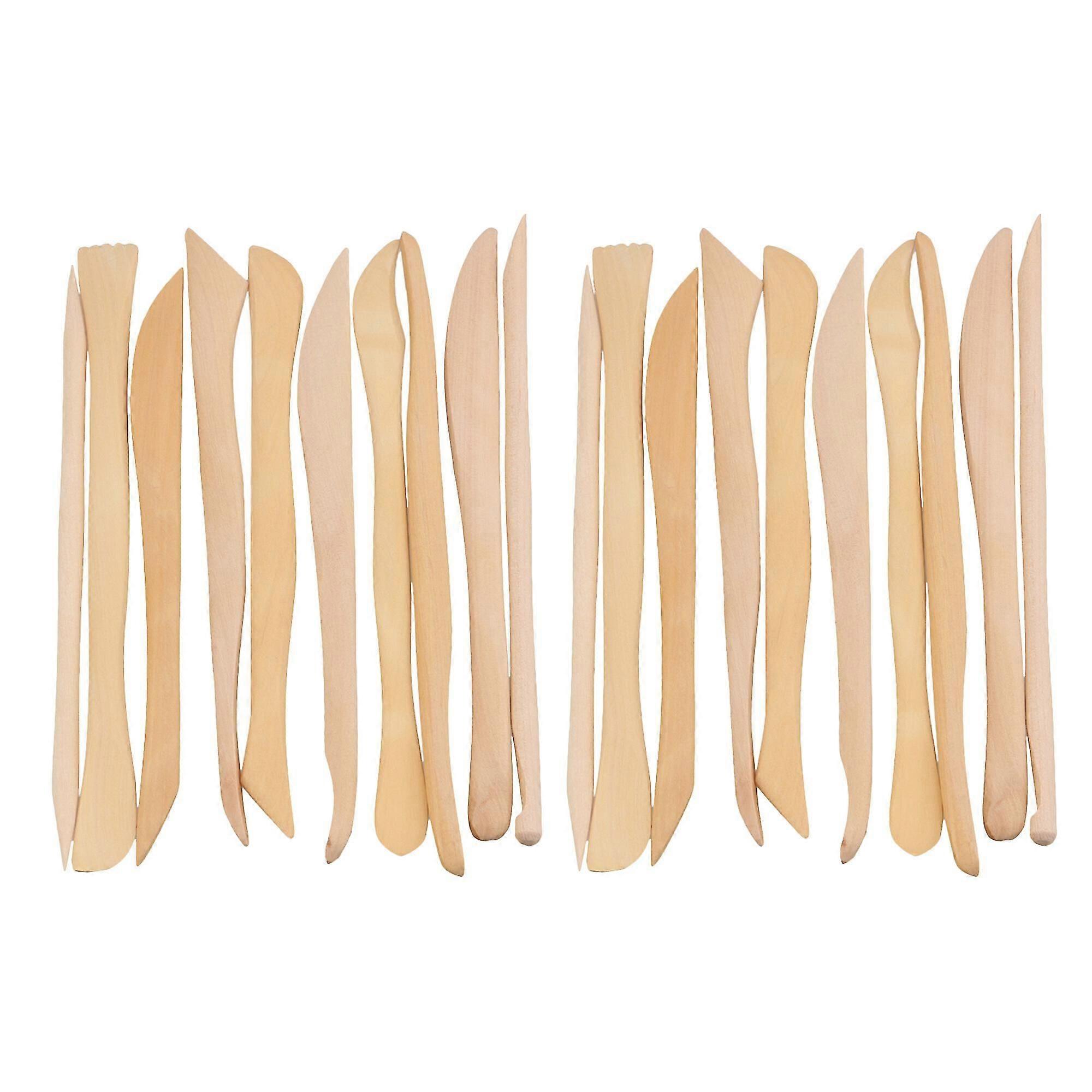 20 Pcs Pottery Sculpting Tool compatible with Ceramic Texture Modeling 5.51-6.3inch