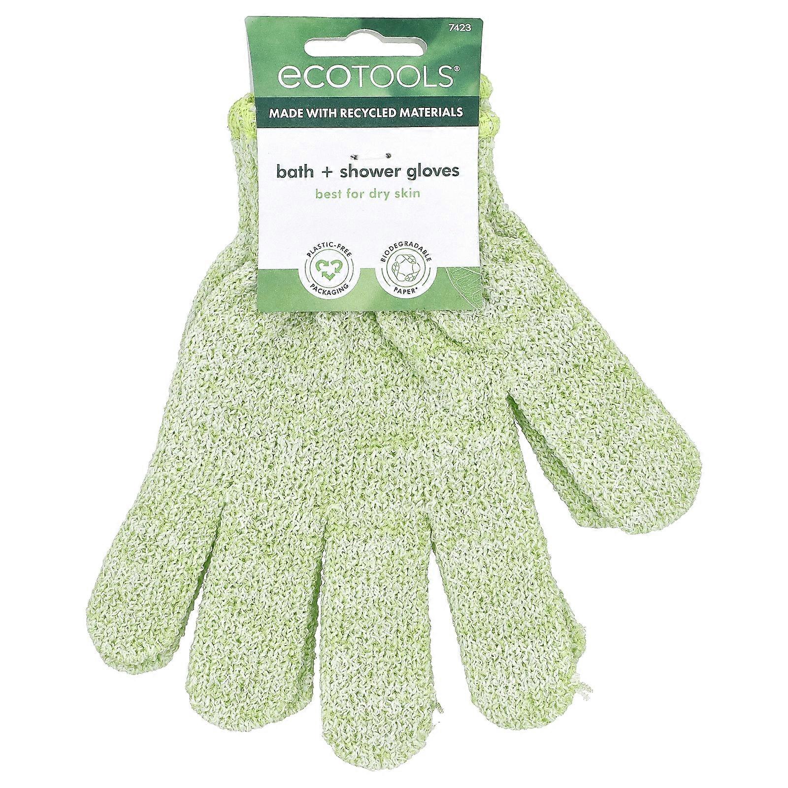 4 x EcoTools, Bath + Shower Gloves, 1 Pair