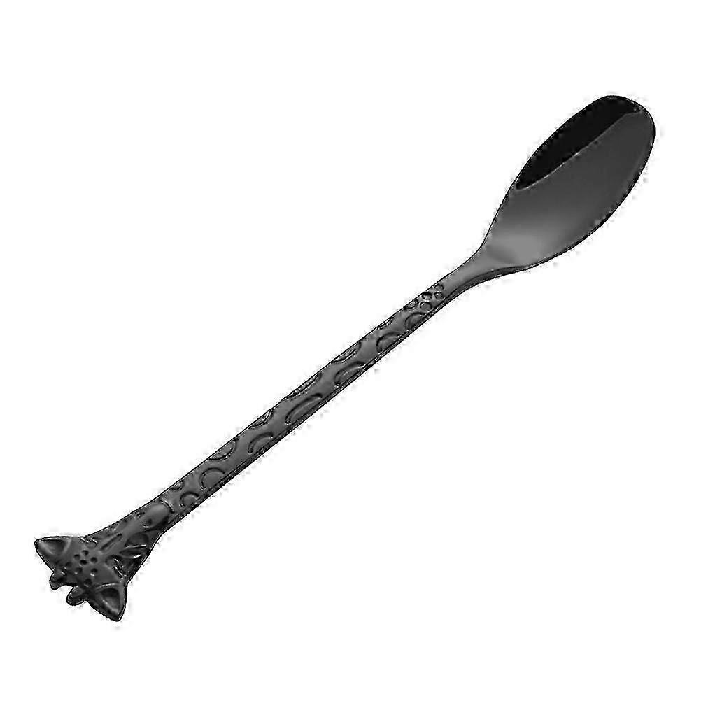 Stainless Dessert Spoon Set Black