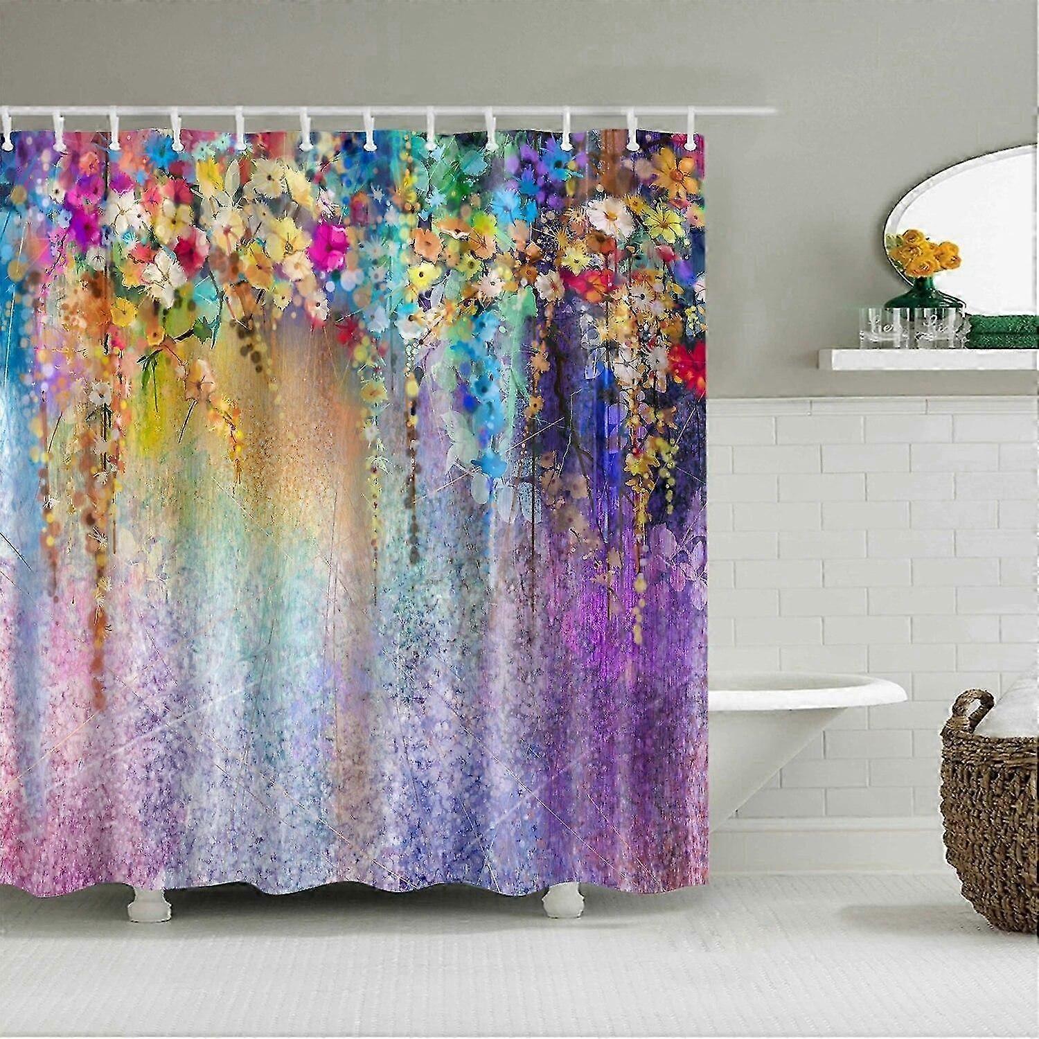 Waterproof Washable Polyester Shower Curtain