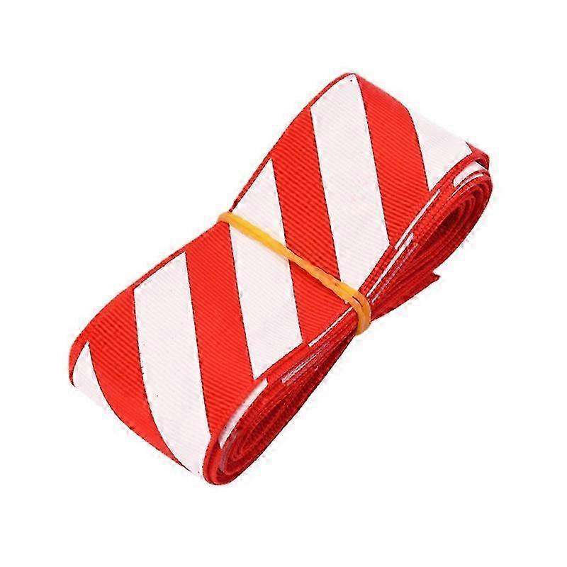 4.5m Red White Striped Ribbon