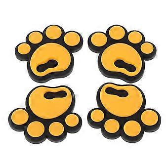 Snowboard Skiing Stickers Anti-Slip Pads for Skid Resistance 4Pcs Orange PVC