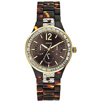 Guess watches ladies varis women's analog quartz watch with stainless steel bracelet W0078L1