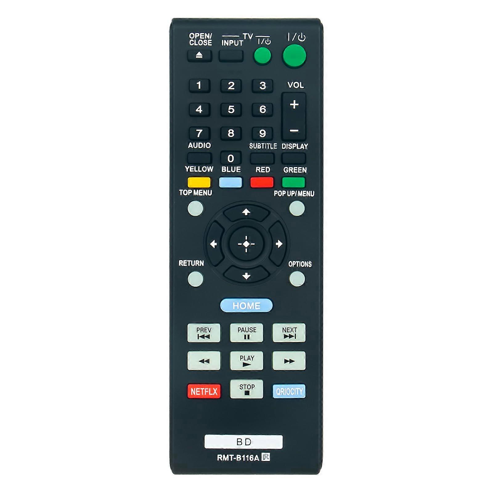 Remote Control Replacement for Sony Blu Ray Player RMTB116A BDPBX58 BDPS280 Plug and Play Setup