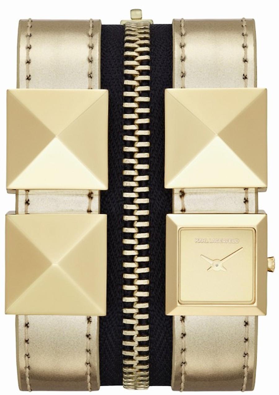 Karl lagerfeld zip watch for Unisex Analog Quartz with Cowskin Bracelet KL2009