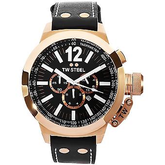 Tw steel ceo watch 50mm chrono chp.esf.ne watch for Unisex Analog Quartz with CE1024 cowskin bracelet