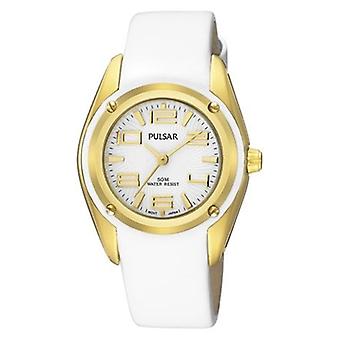 Pulsar Malaga Quartz Analog Woman Watch with PTC402X Cowhide Bracelet
