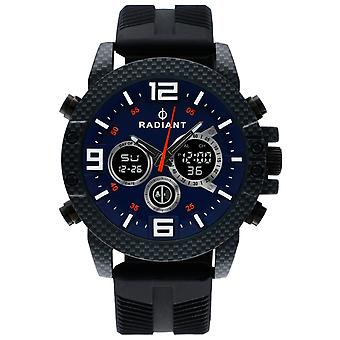 Radiant Owen Analog/Digital Quartz Men's Watch with RA535701 Silicone Bracelet