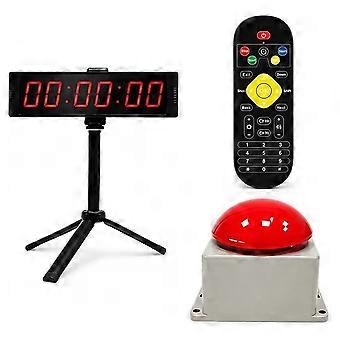 Large Digital Gym Timer Clock for Home Fitness, Stopwatch Button Supported, Countdown Stopwatch & 12/24H Digital Clock B